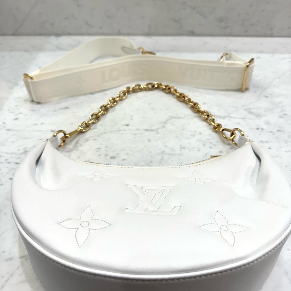 Authentic Louis Vuitton Monogram Bubblegram Over the Moon Shoulder Bag White - Picture 13 of 16